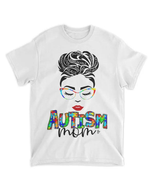 Autism Awareness Strong Mom Afro Mother Black Women Gift