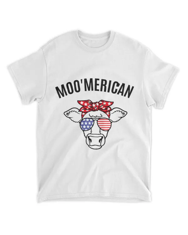 Patriotic Cow Cattle Red White Blue July 4th Memorial Day