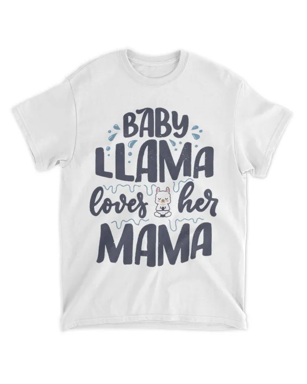 Relaxed Baby Llama Love Her Mama Mothers Day Women Mom