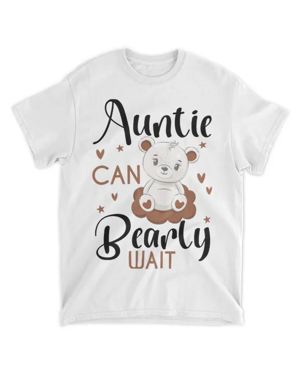 Auntie Can Bearly Wait Baby Shower Bear Design Pregnancy