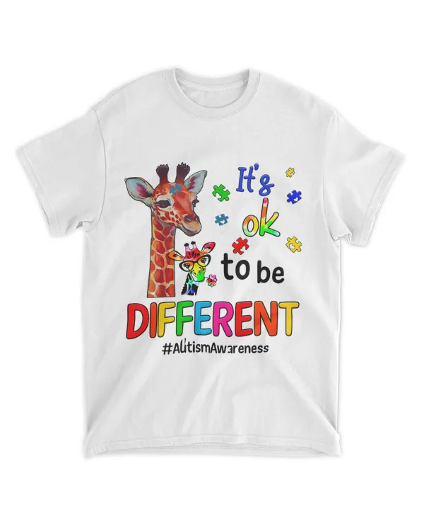 Autism Awareness Cute Giraffe Animal Its Ok To Be Different 9 816