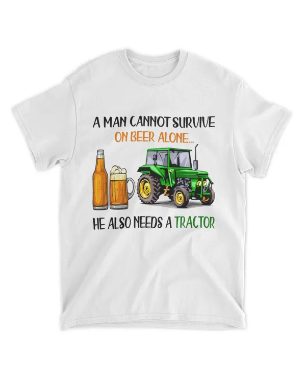 Farmer Tractor Beer Gift Apparel