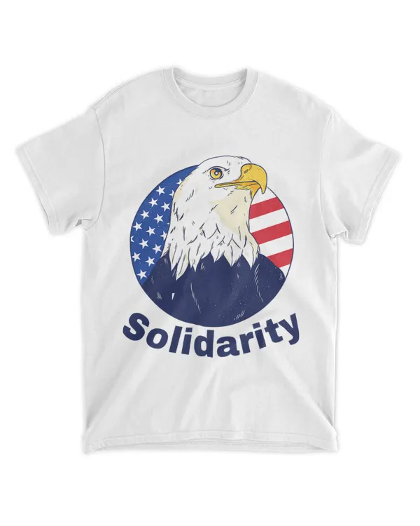 Solidarity 2ProUnion Rights Tee with Eagle and Flag