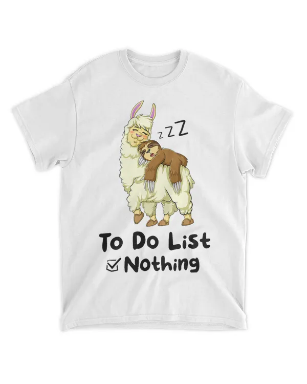 To Do List Nothing Sarcastic Sayings Sleeping Llama