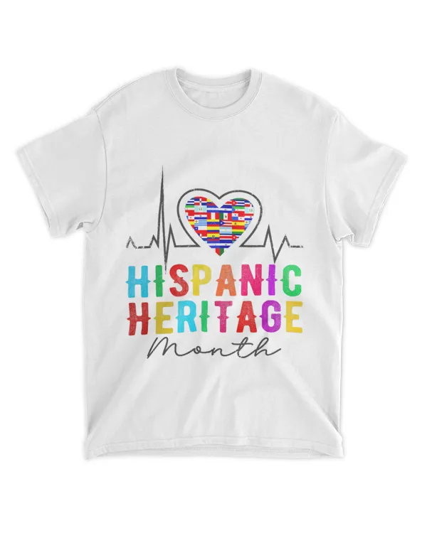 Hispanic Heritage Month Spanish heart proud latina women