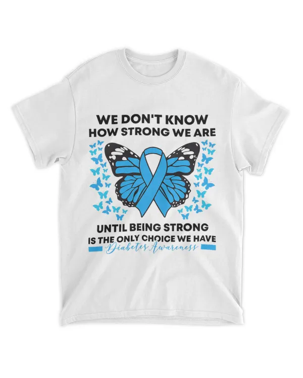 Inspiring Diabetes Awareness Month Blue Ribbon Butterfly T1D