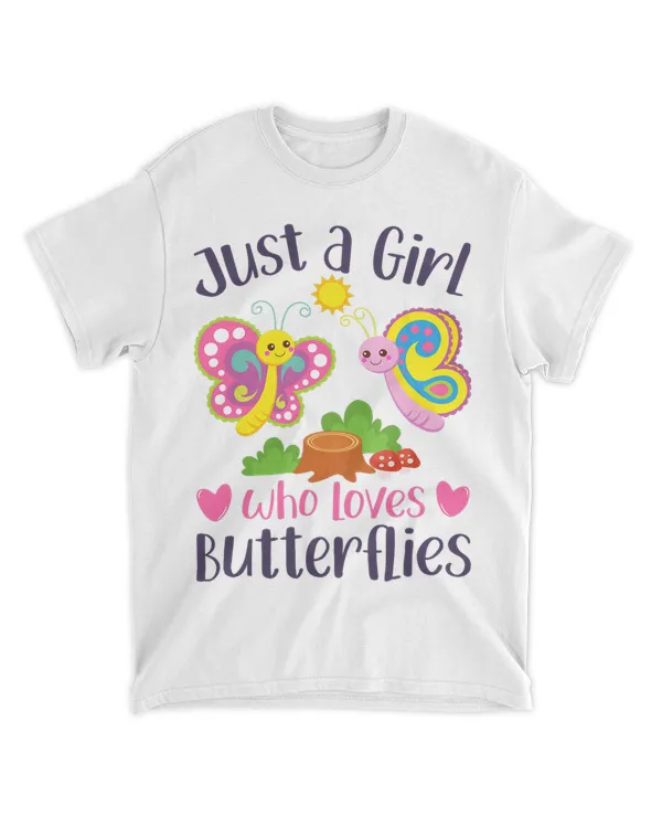 Just a Girl Who Loves Butterflies Cute Butterfly Art Graphic 21