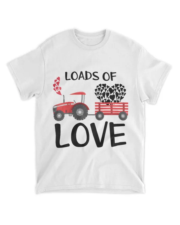 Kids Loads Of Love Tractor Cute Valentine’s Day Truck Cute Cool 21
