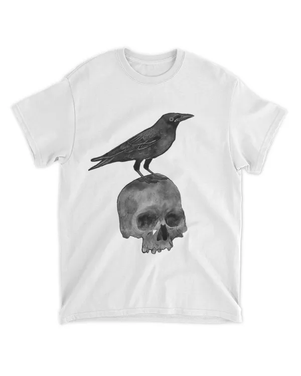 Crow on skull