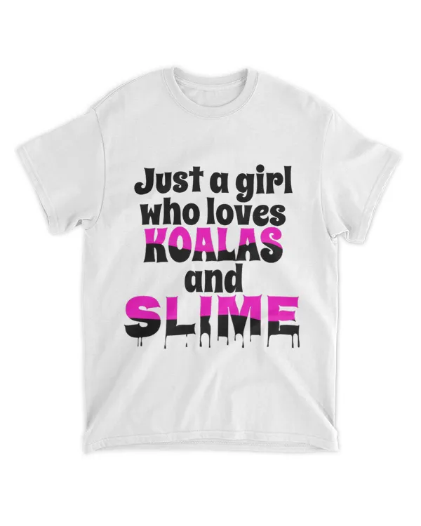 Cute Love Koala Bear and Slime Shirt for Girls Birthday Gift