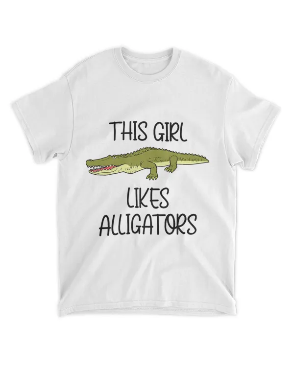 Cute Reptiles Alligator Funny Saying Girl Likes Crocodiles