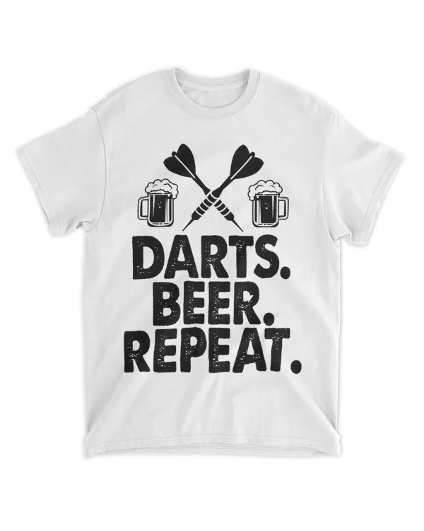 Darts Beer Repeat Player Tee Shirt Funny Dart Love 21