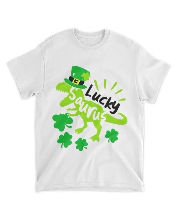 dinosaur st patricks day lucky saurus shamrock