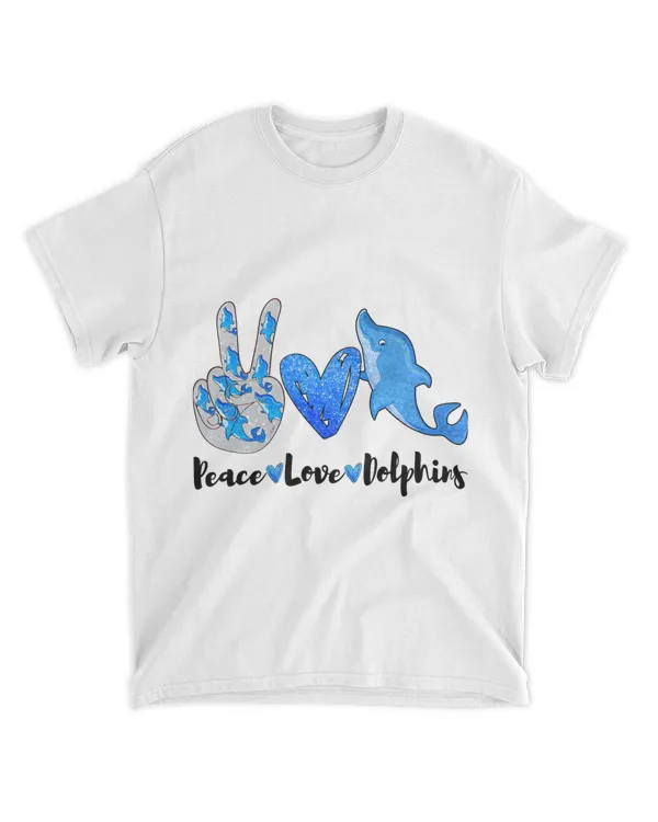 Peace Love Dolphins Funny Dolphin Lover Gifts