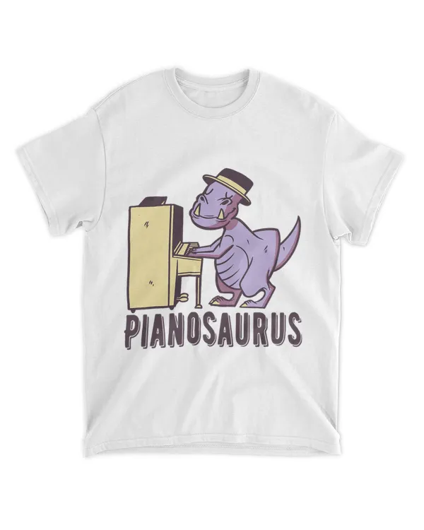 Pianosaurus Pianist Dinosaur TRex Playing Piano Pun Music