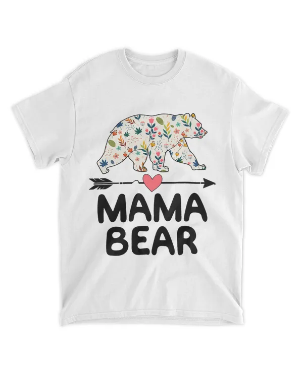 Family Mothers Day Gifts Mama Bear Shirt Floral