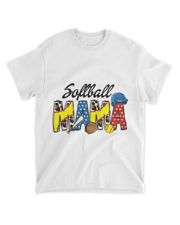 Softball Mama Mom Mothers Day Sports Mom Cheetah Print