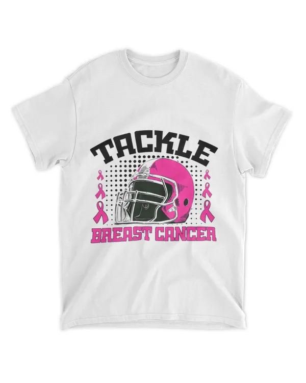 Tackle Football Breast Cancer Awareness Pink Ribbon Boys Kid 21