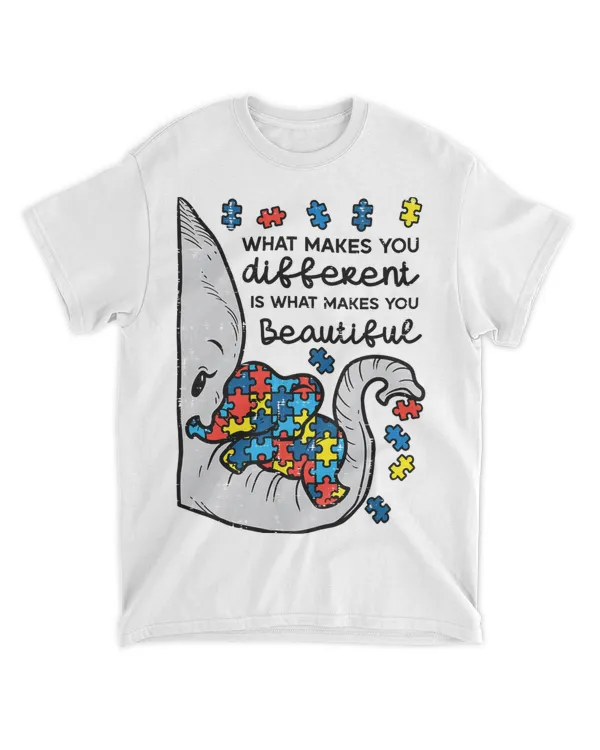 What Makes You Different Beautiful Elephant Autism Awareness