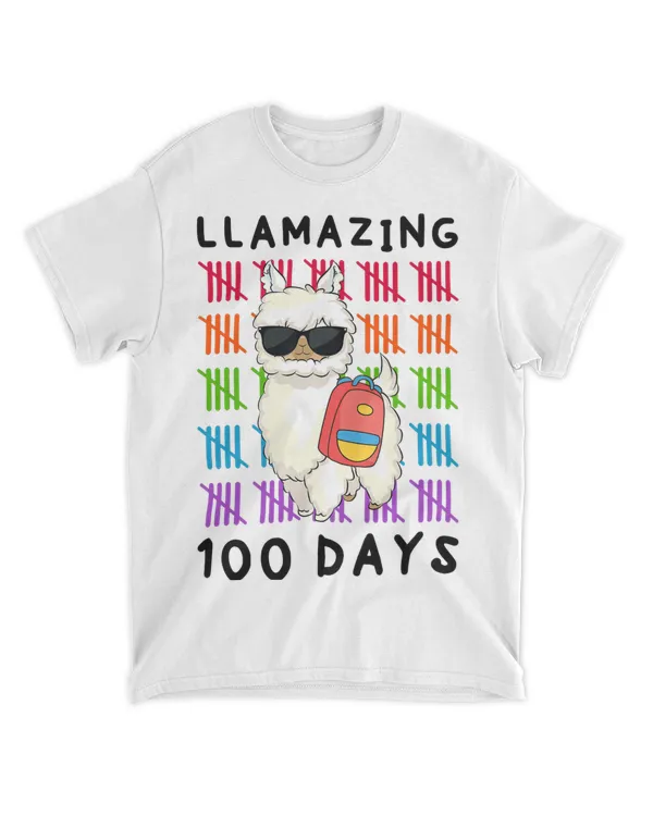 Llamazing 100 Days of School Boys Girls Kids Llama 100th Day