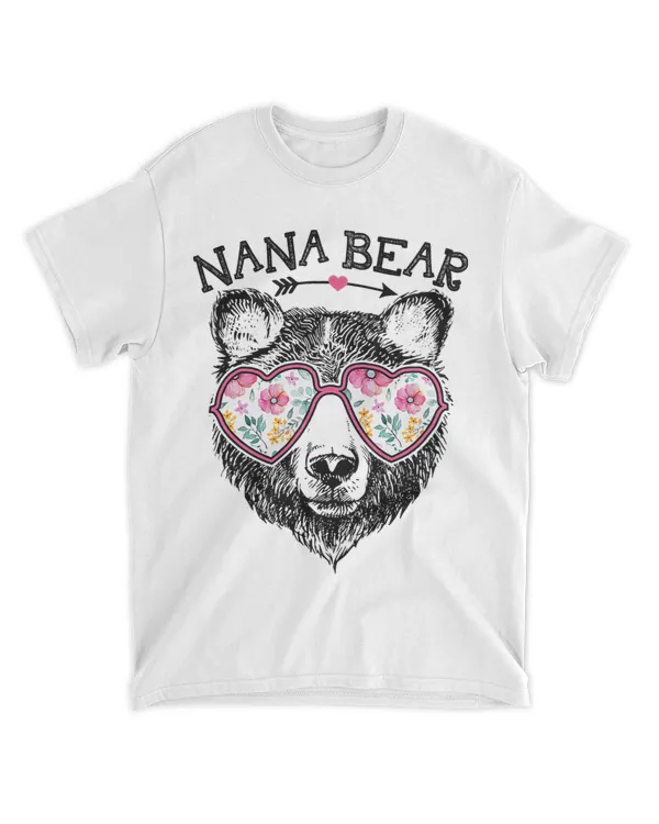 Nana Bear Mom Grandma Cute Floral Happy Mothers Day