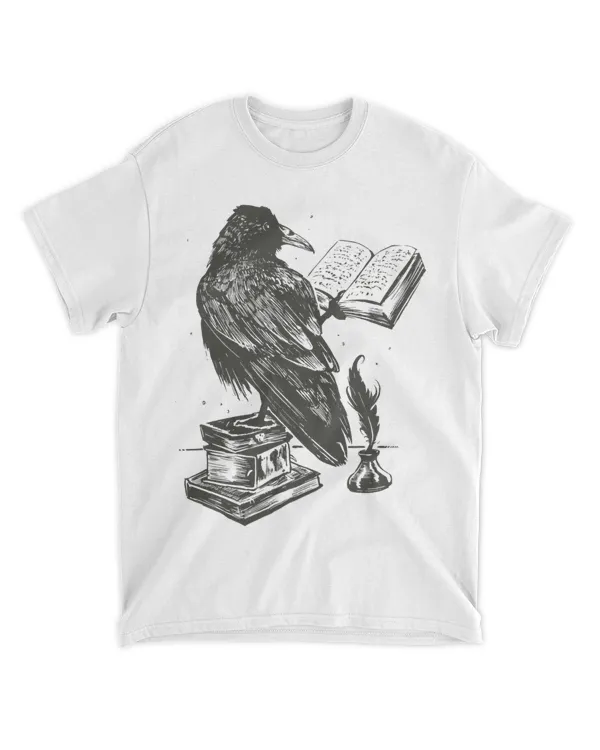 Reading Raven Bookish Crow Witchy Gothic Poet Books Bookworm