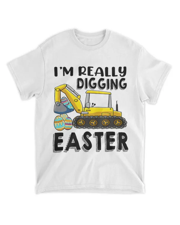 Cute Kids Happy Easter Im Really Digging Tractor