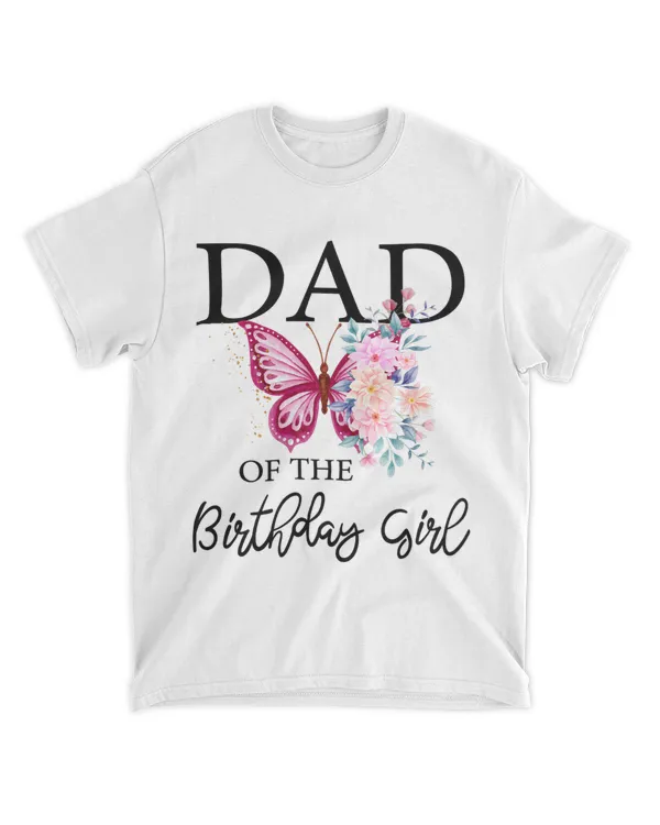 Dad 1st First Birthday Matching Family Butterfly Floral 21