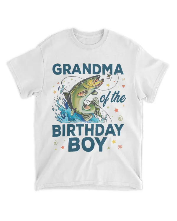 Grandma Of The Birthday Boy Fishing Birthday Bass Fish Bday