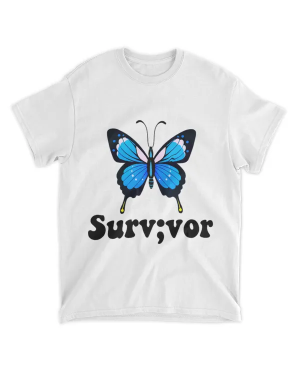 Survvor Mental Health Butterfly Continue Warrior Depression