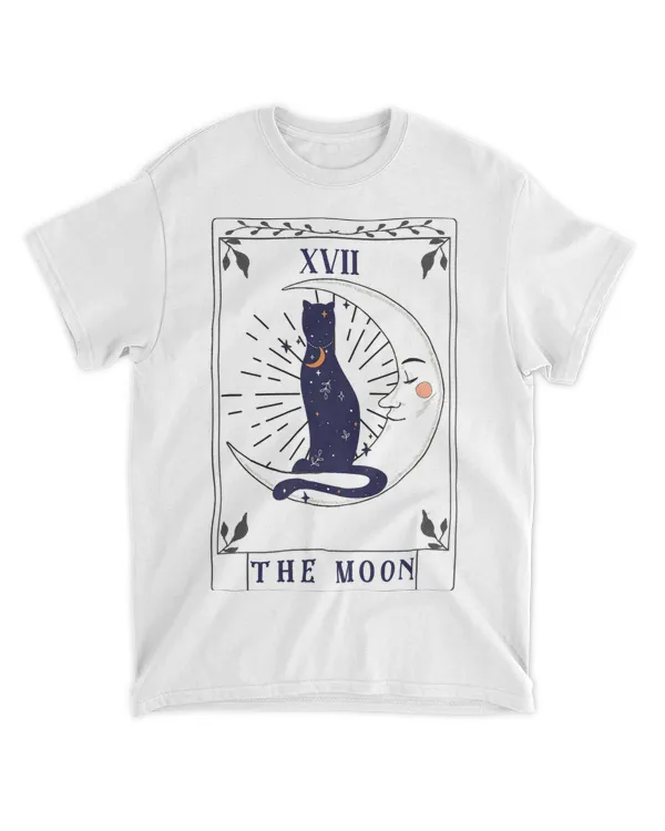Tarot Card The Moon Astrology Crescent Moon And Cat Occult