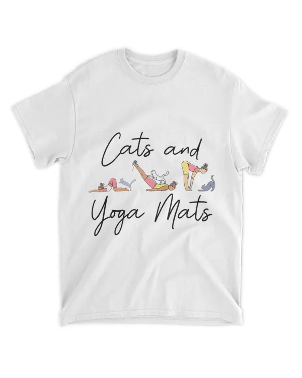 Cats 2Yoga Mats Meditation Cat Lover Yoga Namaste Cat Mom