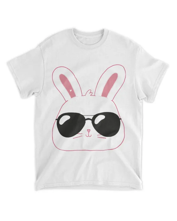 Cool and Cute Easter Bunny Face with Sunglasses