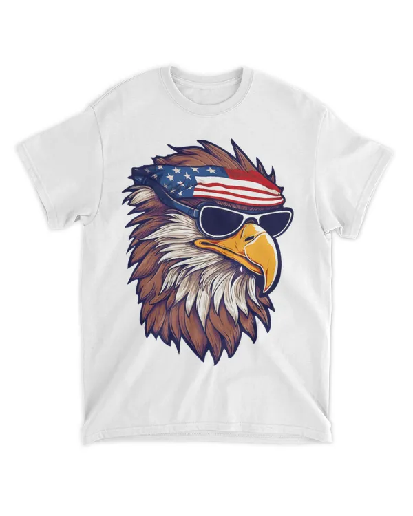 Cool eagle with american headband US patriotic Americans 21