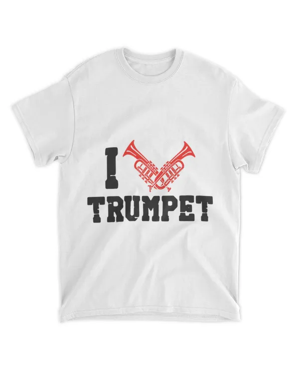 Trumpet Player Heart Vintage I Love Trumpet
