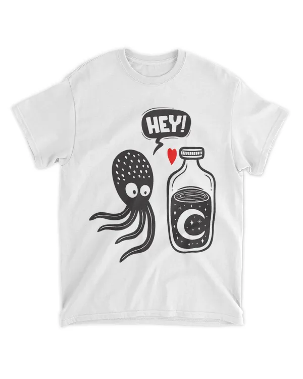 Hey Octopus In Love Sea Moon In Jar Funny Grumpy Sarcasm