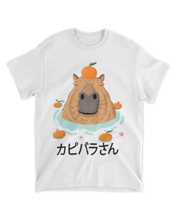 Kawaii Capybara with Orange On head Kapibarasan