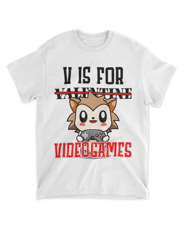Valentines Day V Is For Video Games Anime Kawaii Hedgehog