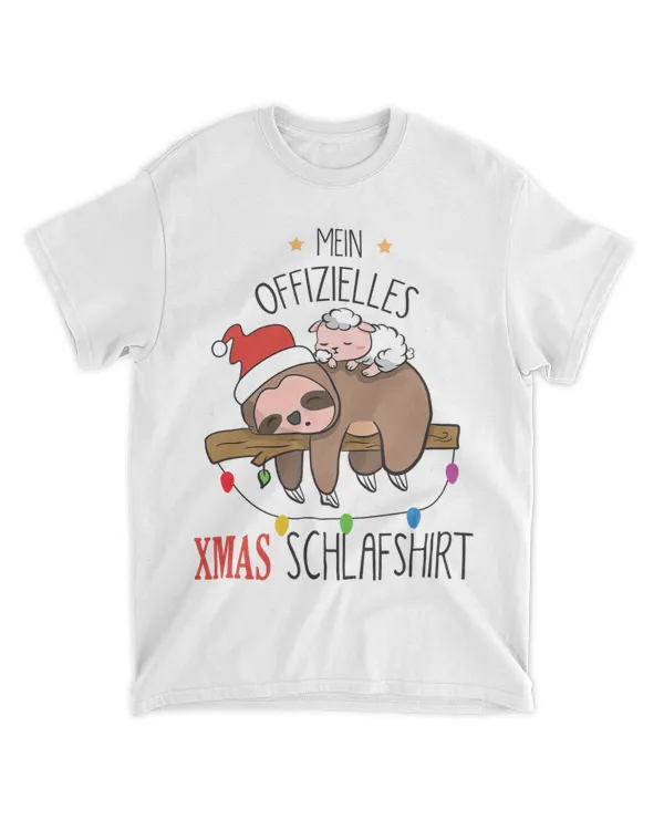 Cute childrens sleeping animal sloth and sheep Christmas