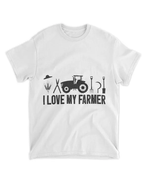 Farming Farmer Vintage Tractor I Love My Farmer 21