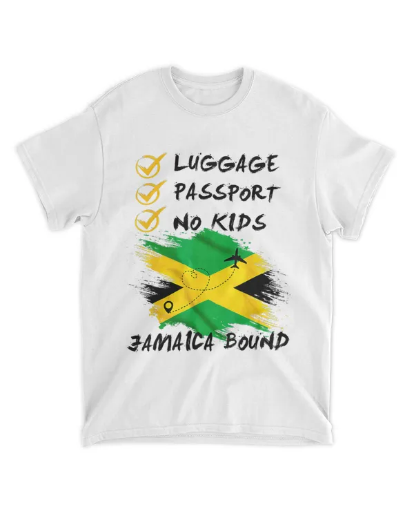 Luggage Passport No Kids Jamaica Travel Vacation Outfit