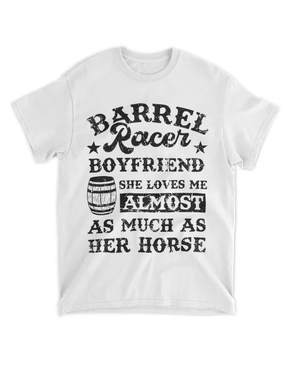 Mens Vintage Barrel Racer Boyfriend Meme Horse Racing Lover