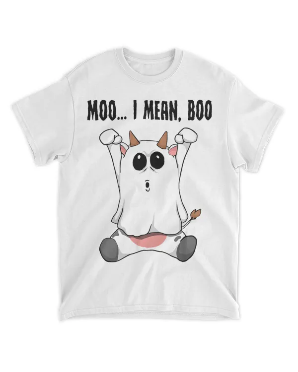 Moo I Mean Boo Ghost Cow Cow Halloween Costume 21