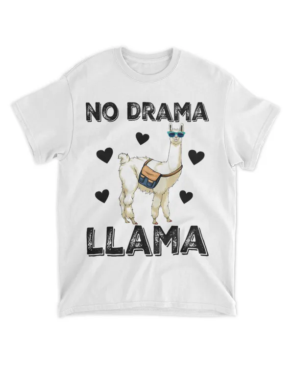 No Drama Llama Funny Women Llama Animal Love 28