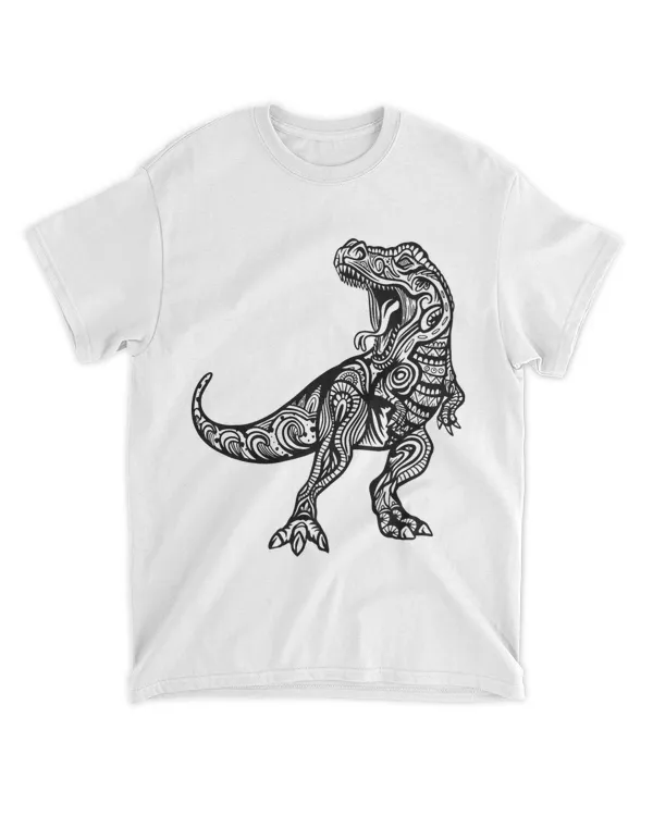 Funny T Rex Dinosaurs Mandala Design Animal Lover