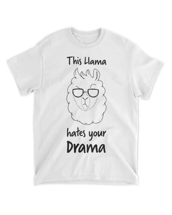 Funny This Llama hates your Drama Alpaca Sunglasses