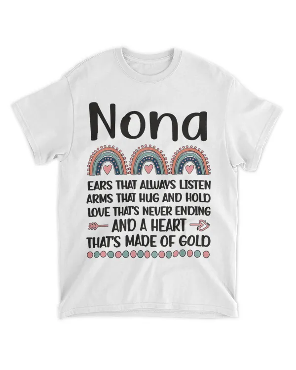 Nona Grandmother Appreciation Nona Grandma Rainbow