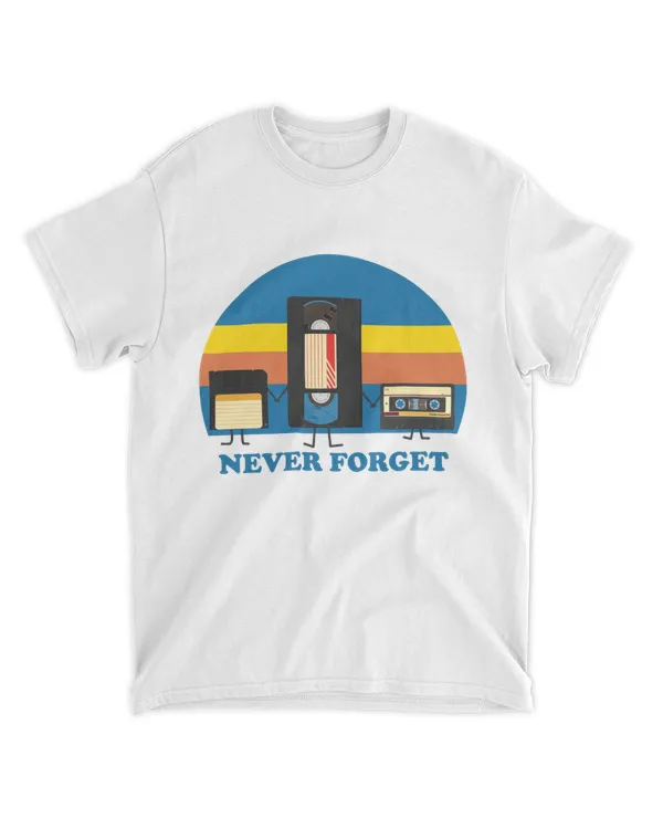 Never Forget Floppy Disk VHS and Cassette Tape