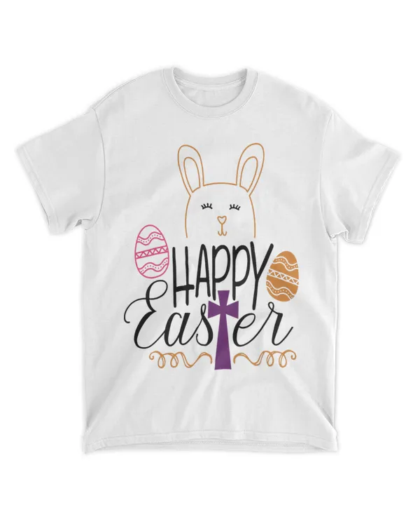 Religious Happy Easter Bunny Rabbit Eggs Jesus Cross Kids