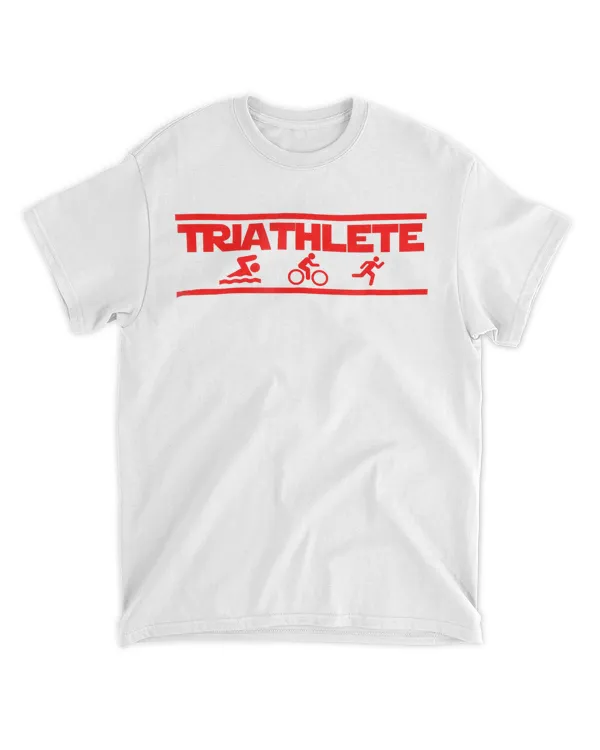 Triathlete Swim Bike Run triathlon training t shirt